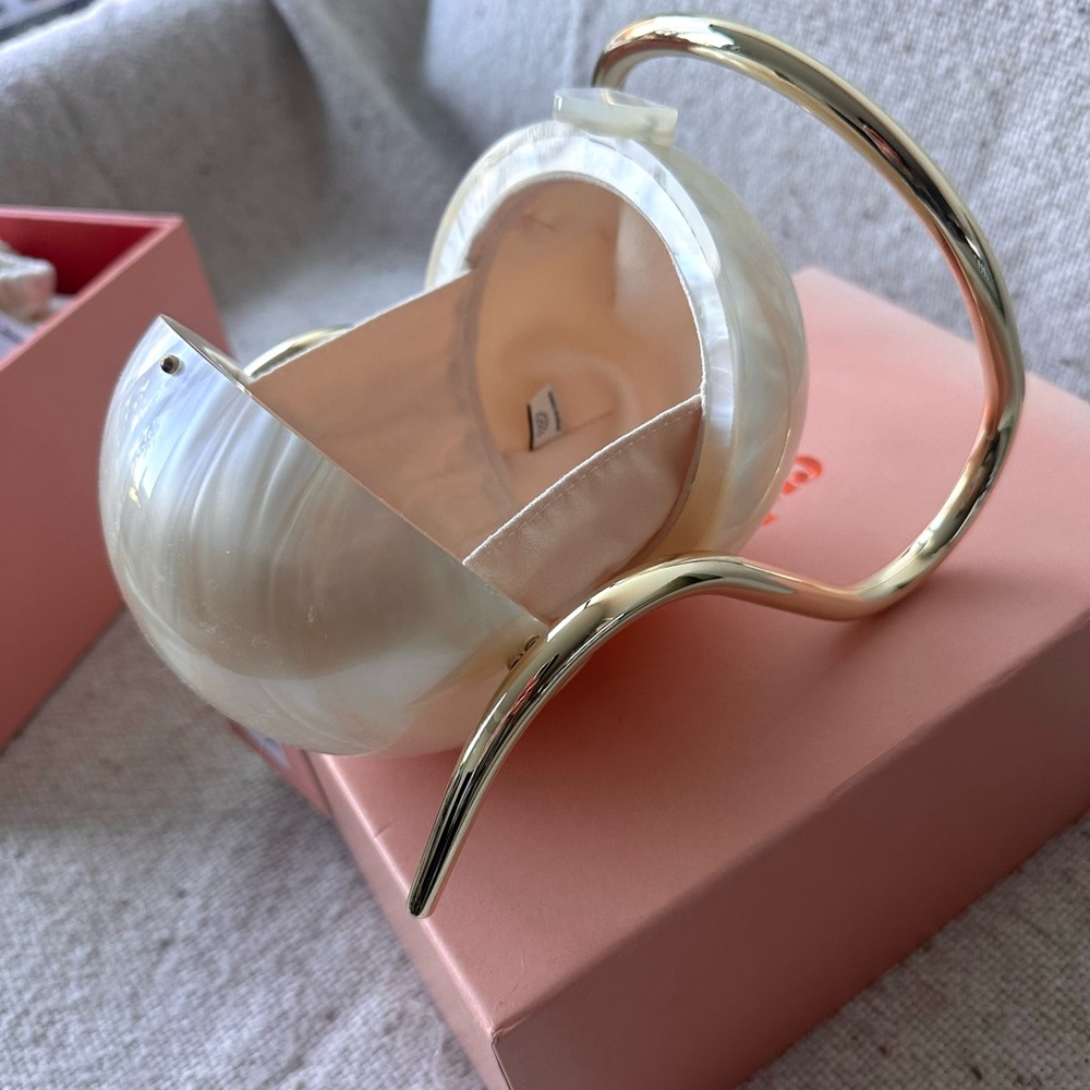 Cult Gaia Gold and Cream Spherical Clutch - Picture 9 of 9